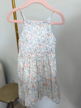 abercrombie kids Pastel Floral Smocked Sundress in Pink & Mint With Pockets